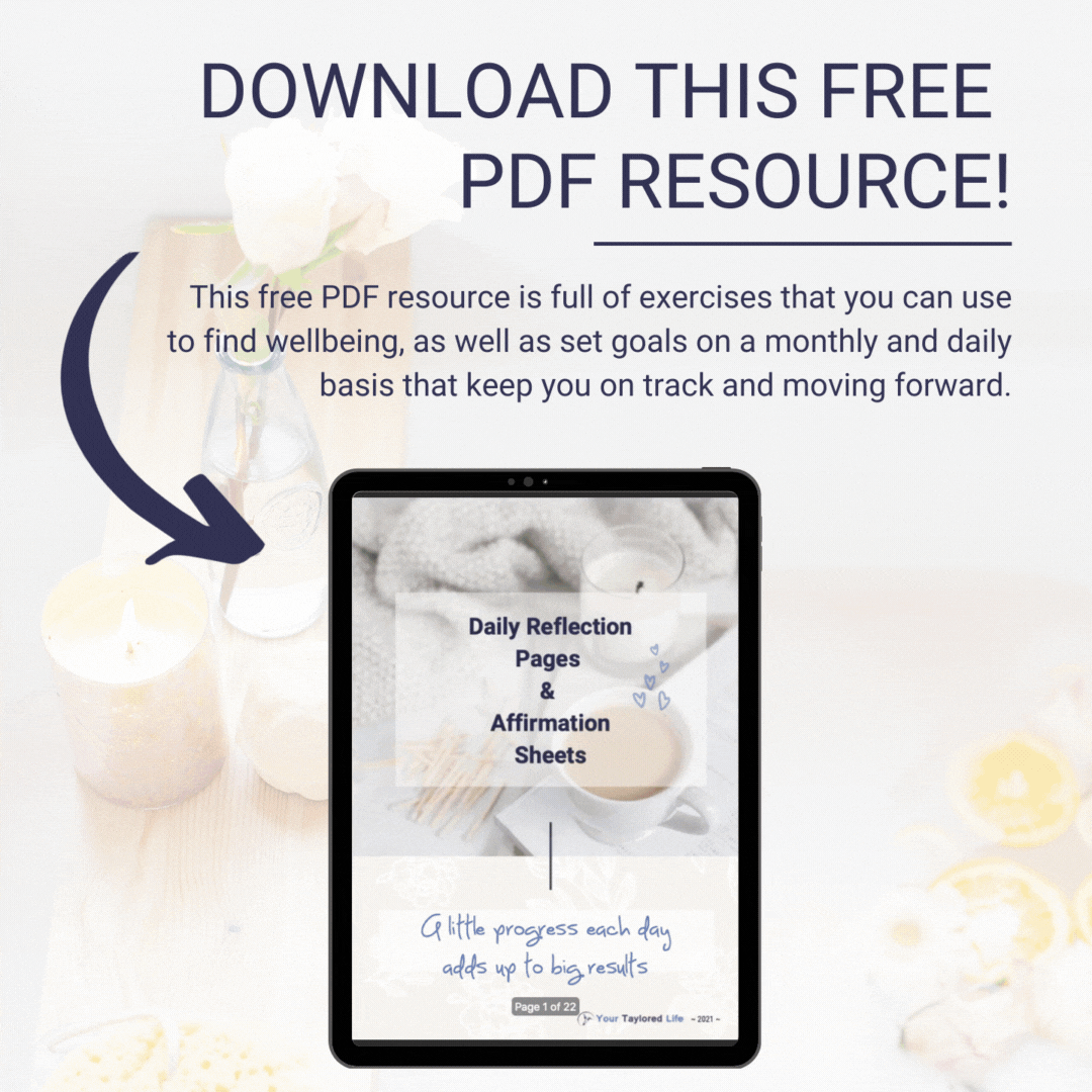 Download this free PDF resource: Daily Affirmations & Reflection Pages
